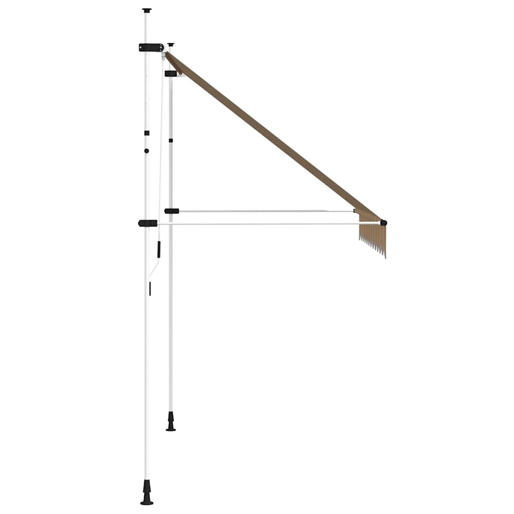 43227 vidaXL Manual Retractable Awning 250 cm Yellow and Blue Stripes