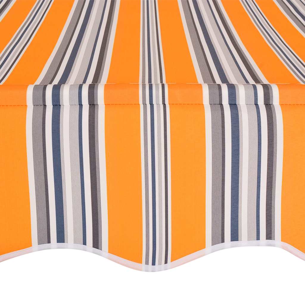 43230 vidaXL Manual Retractable Awning 400 cm Yellow and Blue Stripes