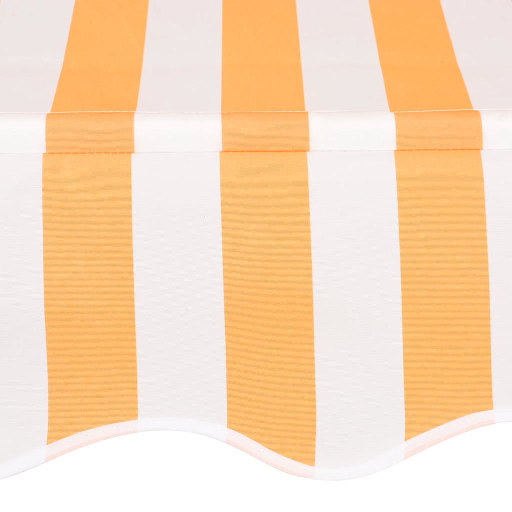 43231 vidaXL Manual Retractable Awning 150 cm Orange and White Stripes