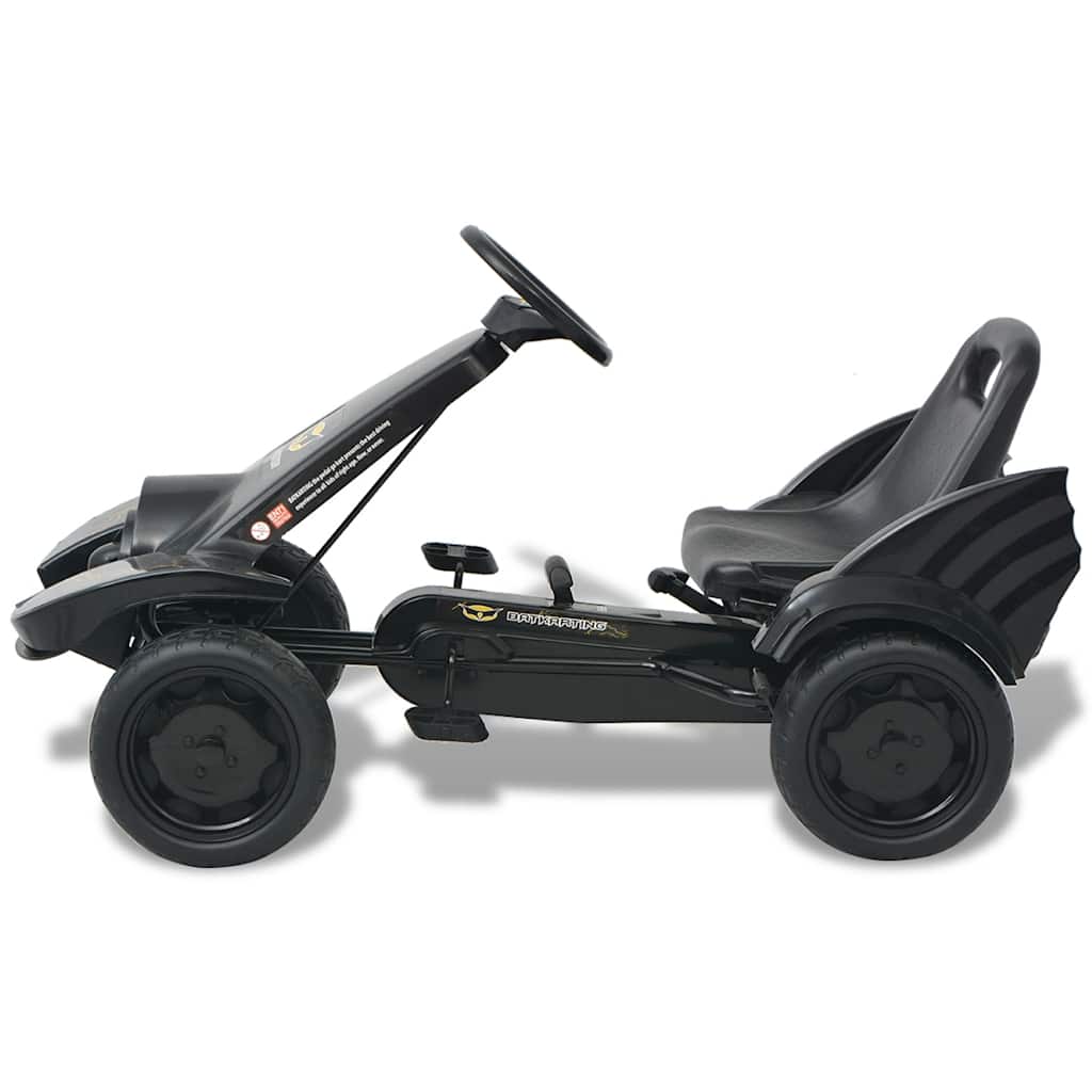 80156 vidaXL Pedal Go Kart with Adjustable Seat Black