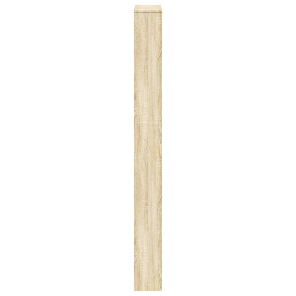 Shoe Cabinet 5-Layer Mirror Oak 63x17x169.5 cm