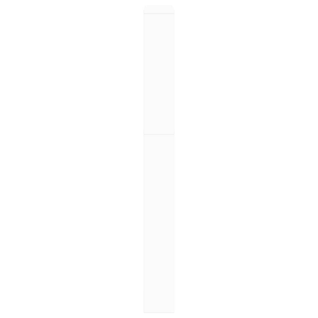 Shoe Cabinet 5-Layer Mirror White 63x17x169.5 cm