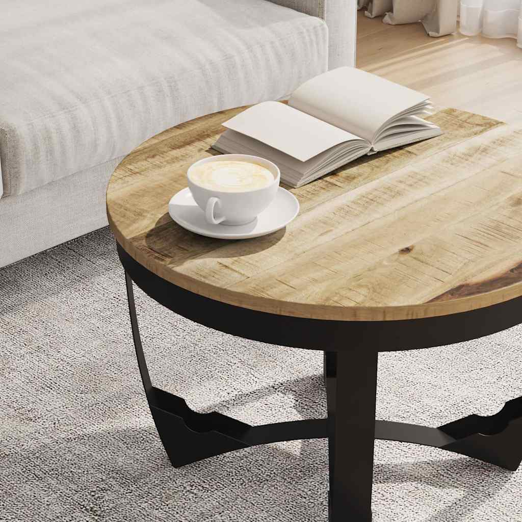 Coffee Table Solid Rough Mango Wood 60x40 cm