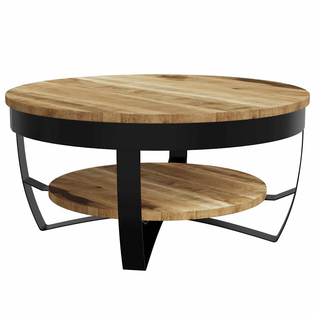 Coffee Table Solid Rough Mango Wood 65x32 cm