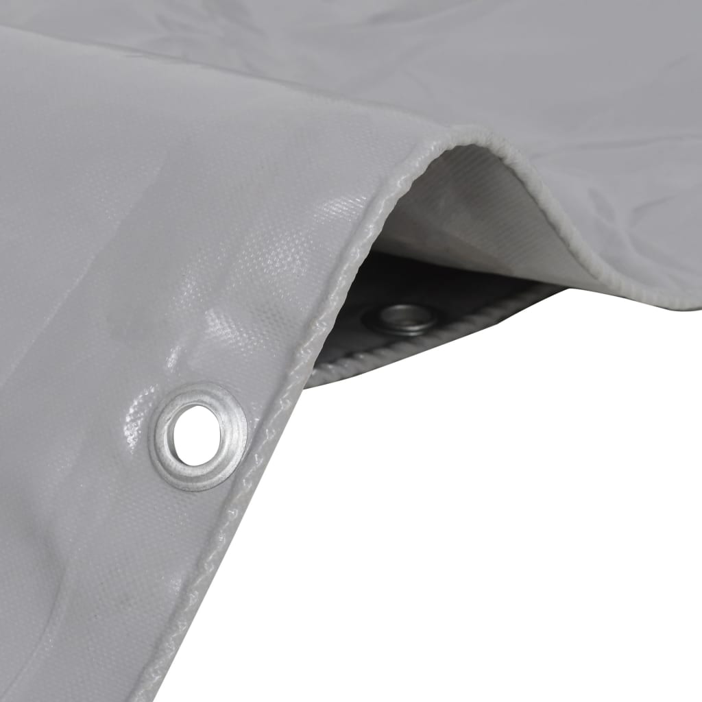 Tarpaulins Grey 2 x 3 m Canvas with PVC Coating