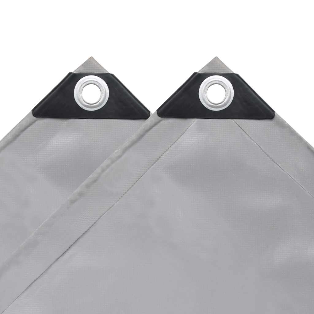 Tarpaulins Grey 4 x 5 m Canvas with PVC Coating