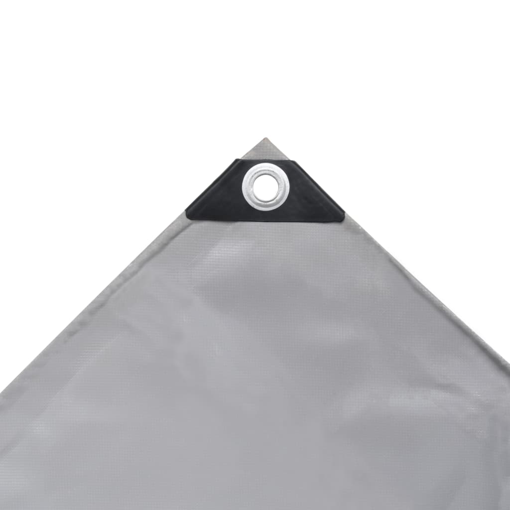 Tarpaulins Grey 4 x 6 m Canvas with PVC Coating