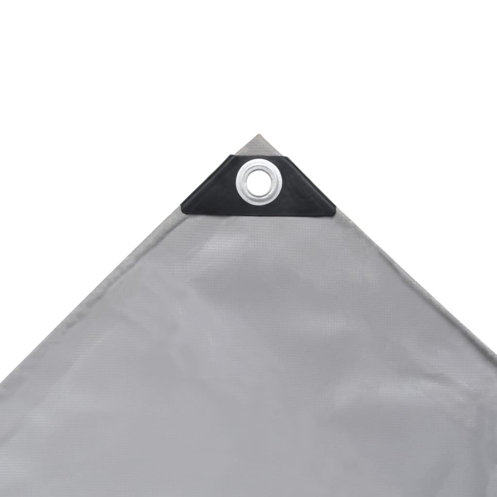 Tarpaulins Grey 4 x 8 m Canvas with PVC Coating