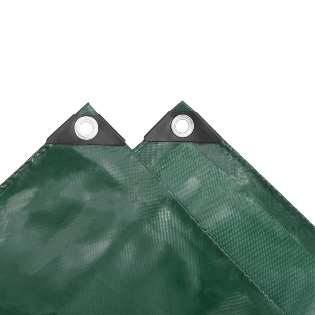 Tarpaulins Green 3 x 6 m Canvas with PVC Coating