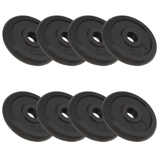 Weight Plates 8 pcs 8x2,5 kg Cast Iron