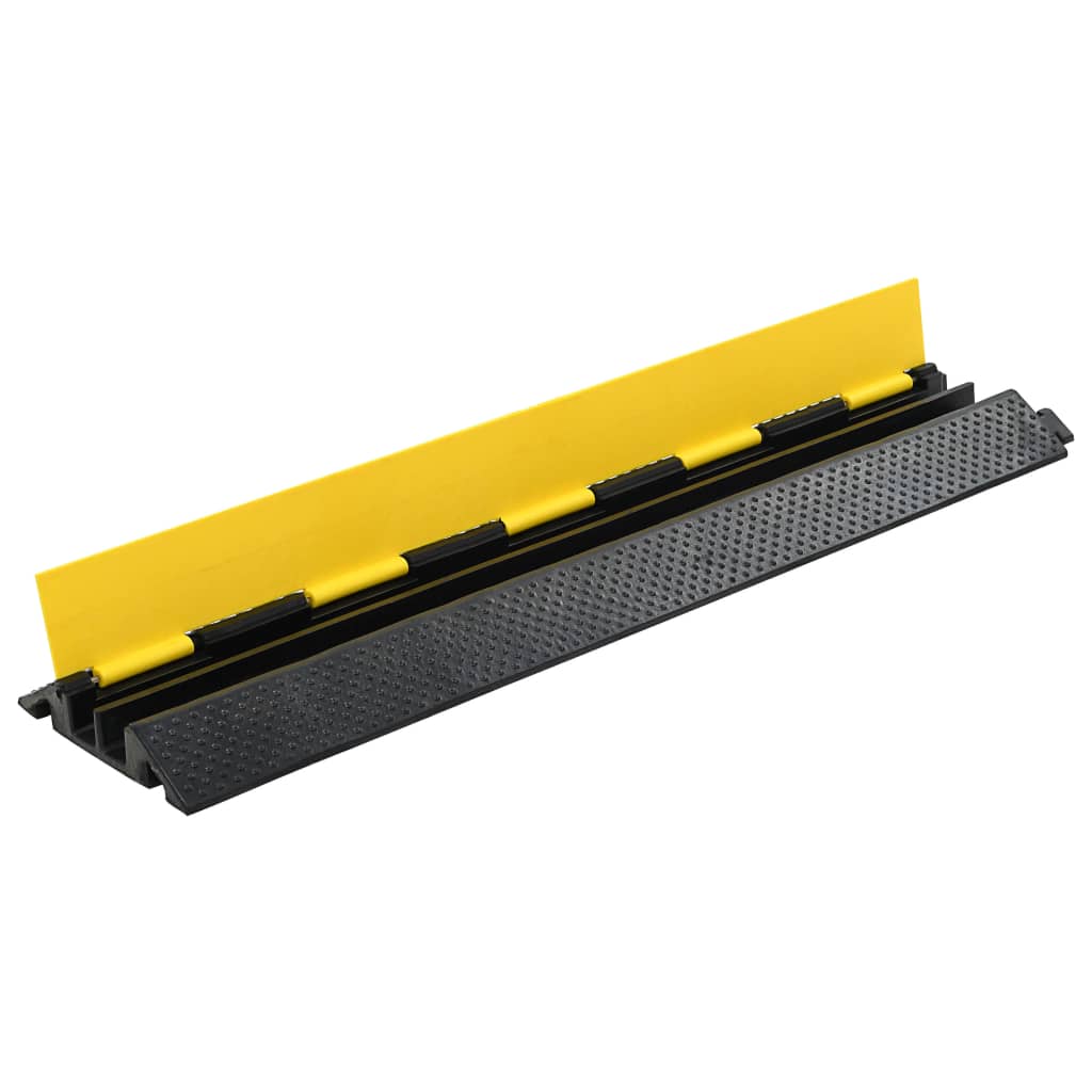Cable Protector Ramps 4 pcs 2 Channels Rubber 101.5 cm