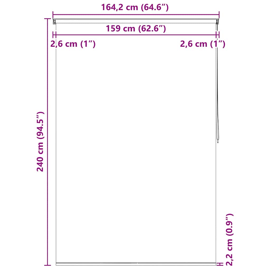 Shower Roller Blind 160x240 cm Circle