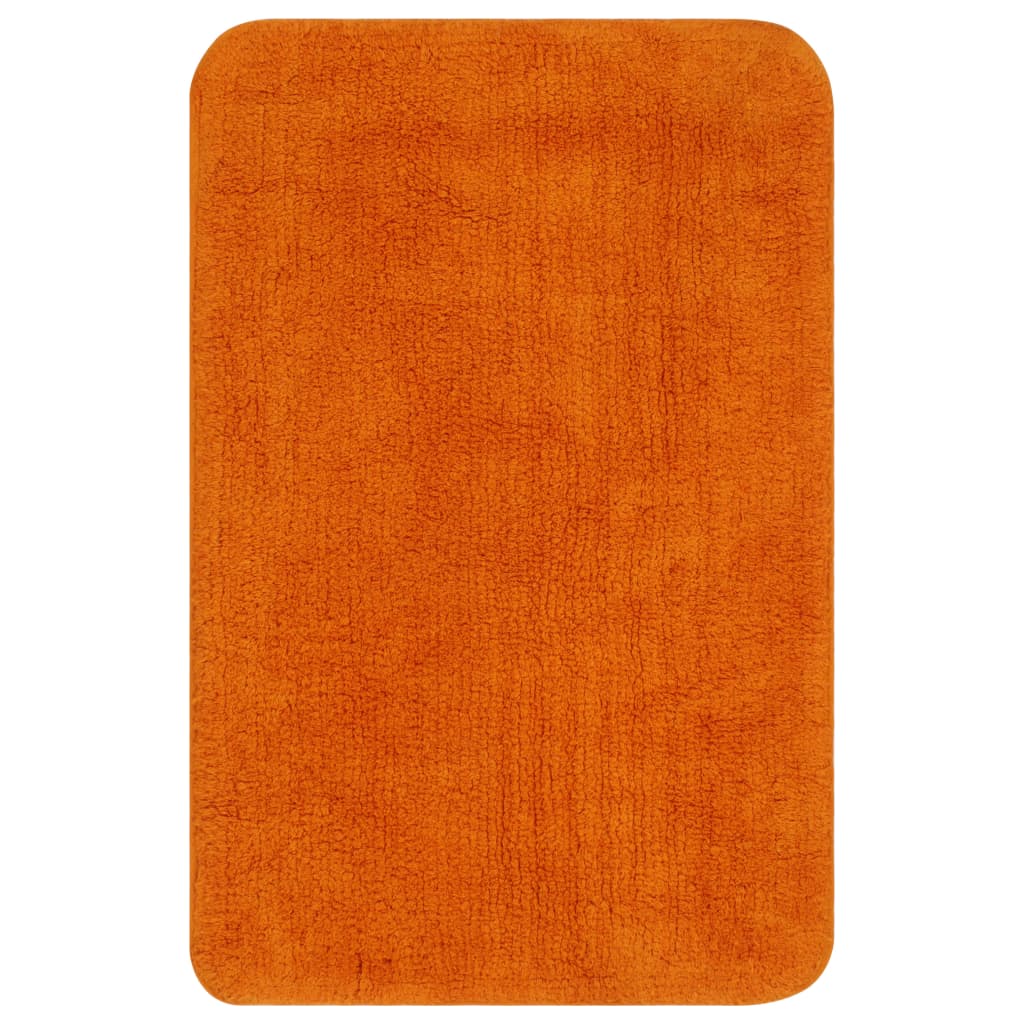 Bath Mat Set | Orange | Cotton | 63 x 93 cm, 44 x 52 cm | Bath Mat Set