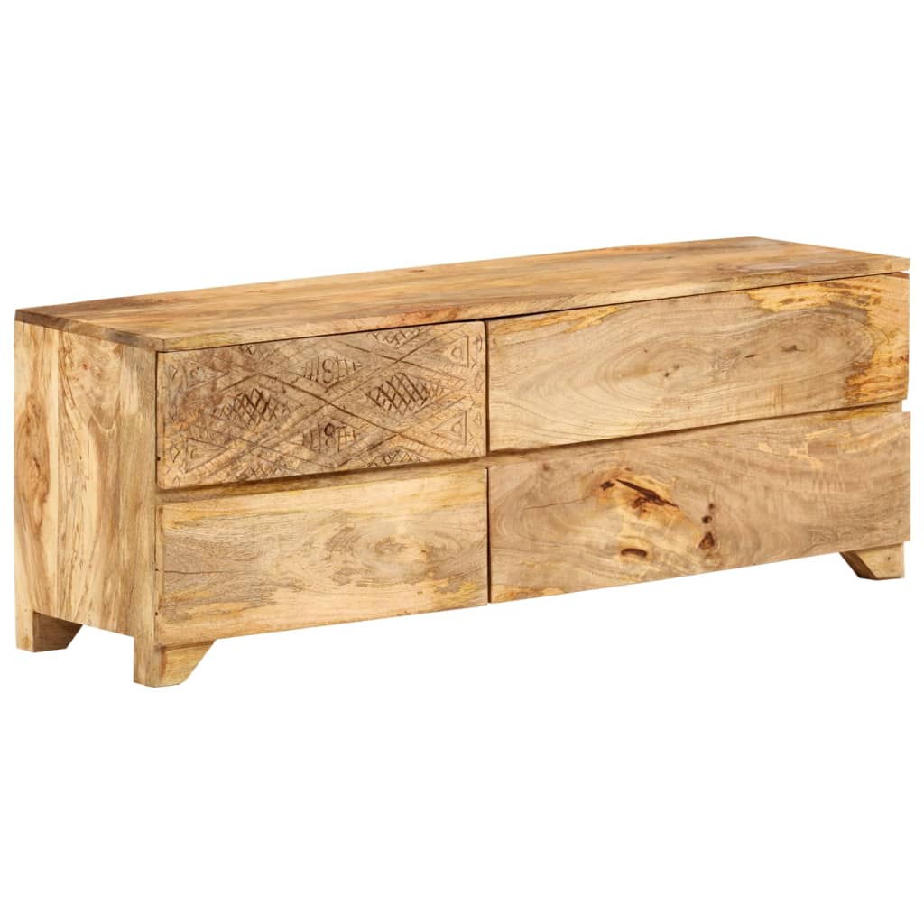 TV Cabinet Solid Mango Wood 110x30x40 cm