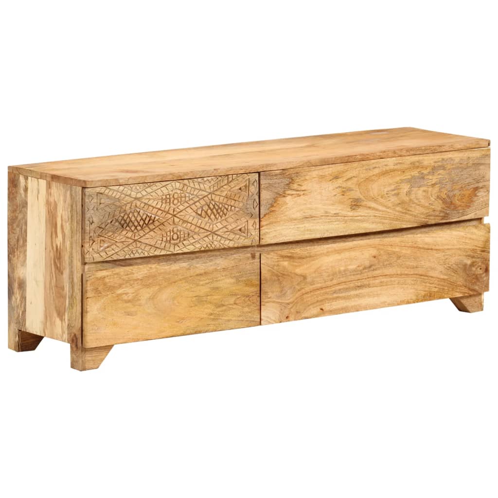 TV Cabinet Solid Mango Wood 110x30x40 cm