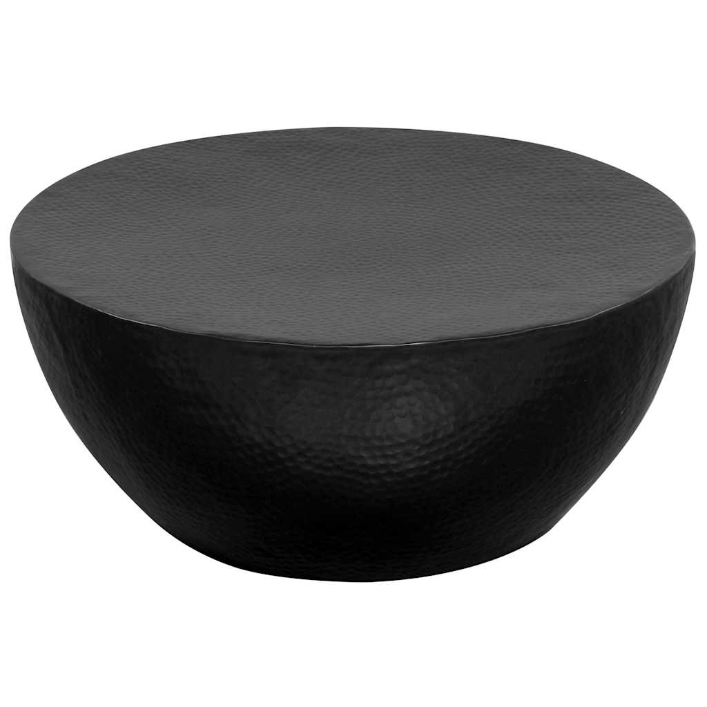 Coffee Table Hammered Aluminium 70x30 cm Black