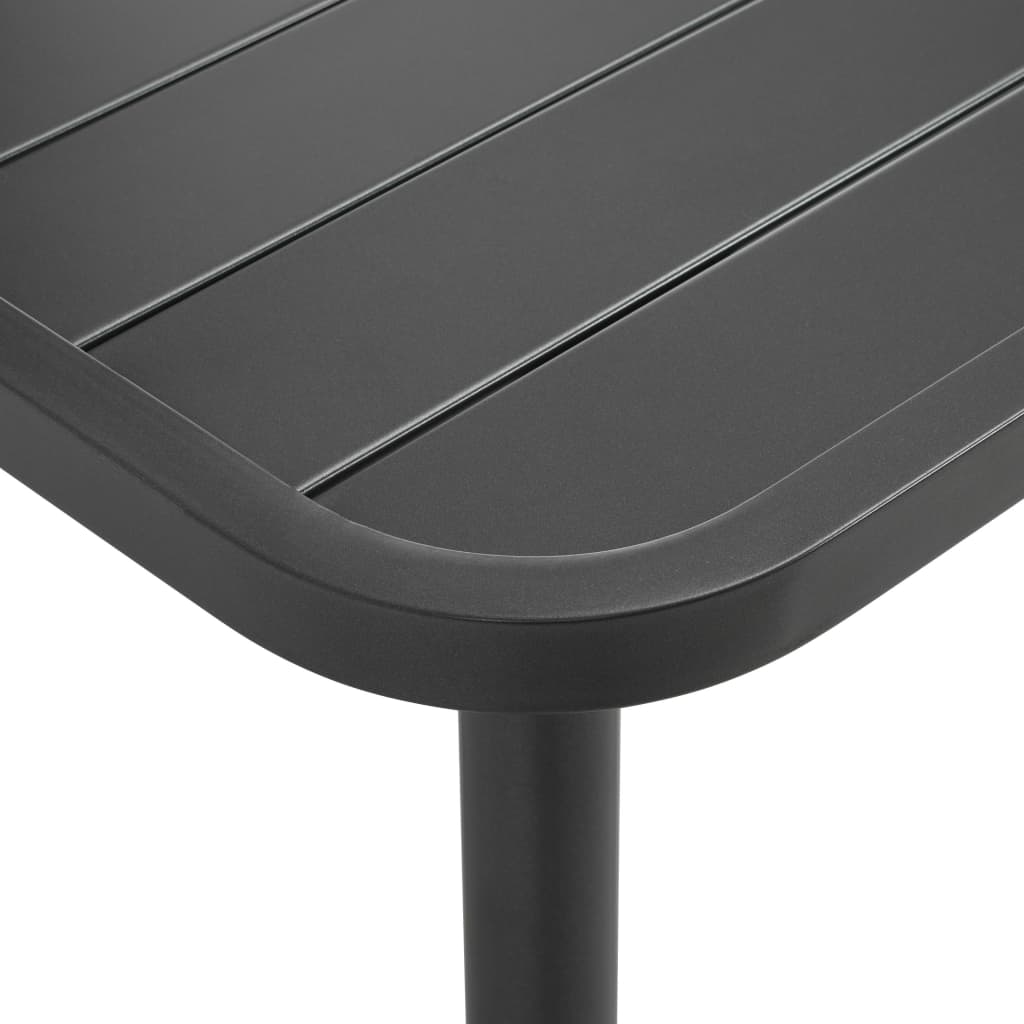 Garden Table Dark Grey 80x80x72 cm Steel