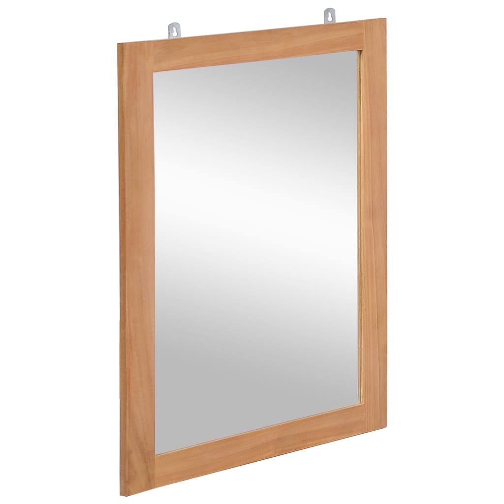 Wall Mirror Solid Teak 50x70 cm