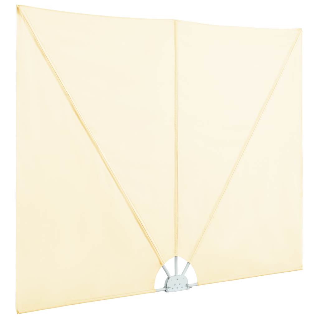 Collapsible Terrace Side Awning Cream 300x150 cm