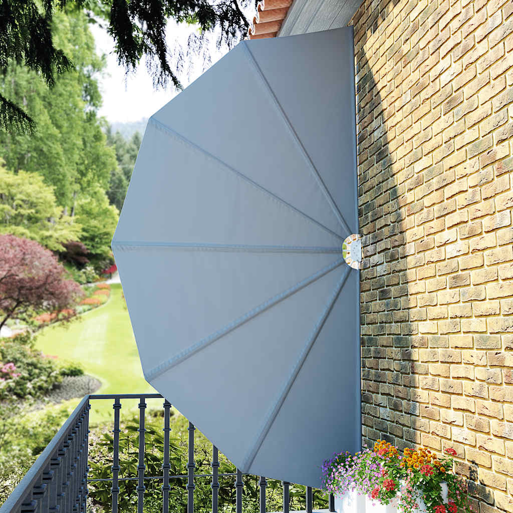 Collapsible Terrace Side Awning Grey 200 cm