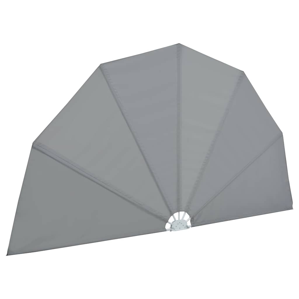 Collapsible Terrace Side Awning Grey 200 cm