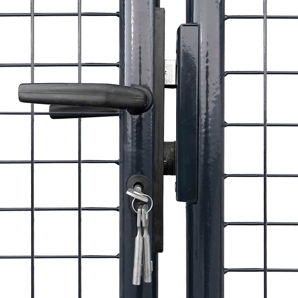 Mesh Garden Gate Galvanised Steel 300x200 cm Grey