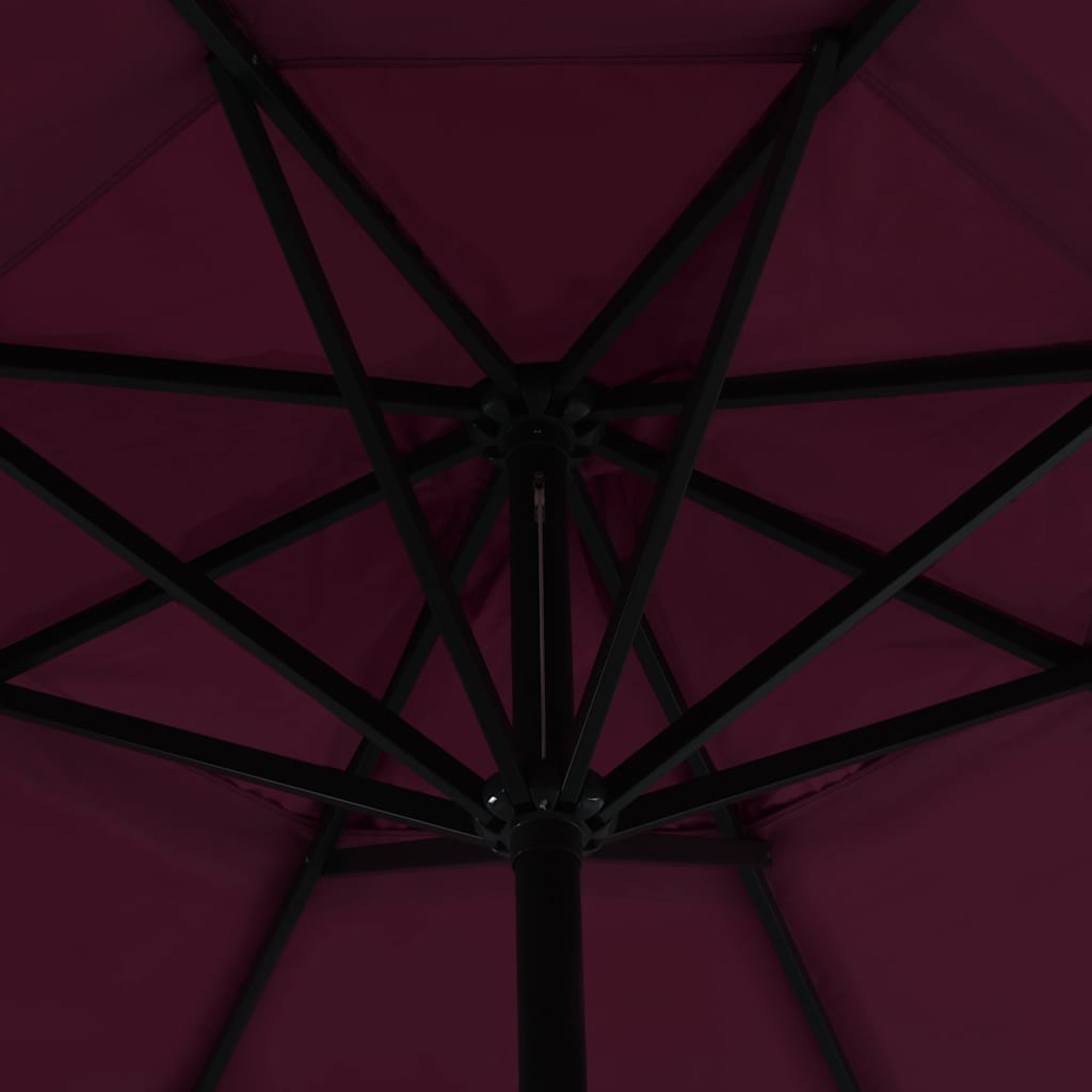 Outdoor Parasol with Aluminium Pole 500 cm Bordeaux Red
