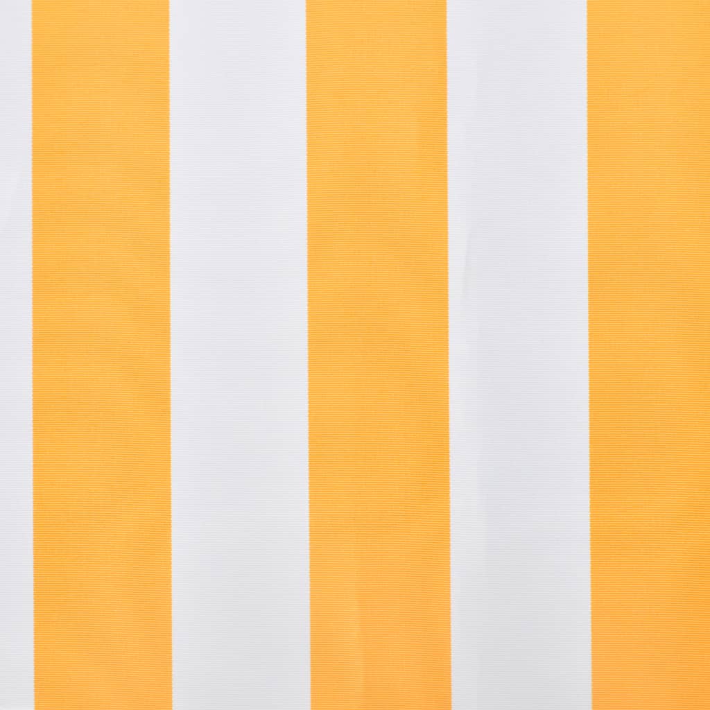 Awning Replacement Fabric Yellow and White 330x245 cm Polyester