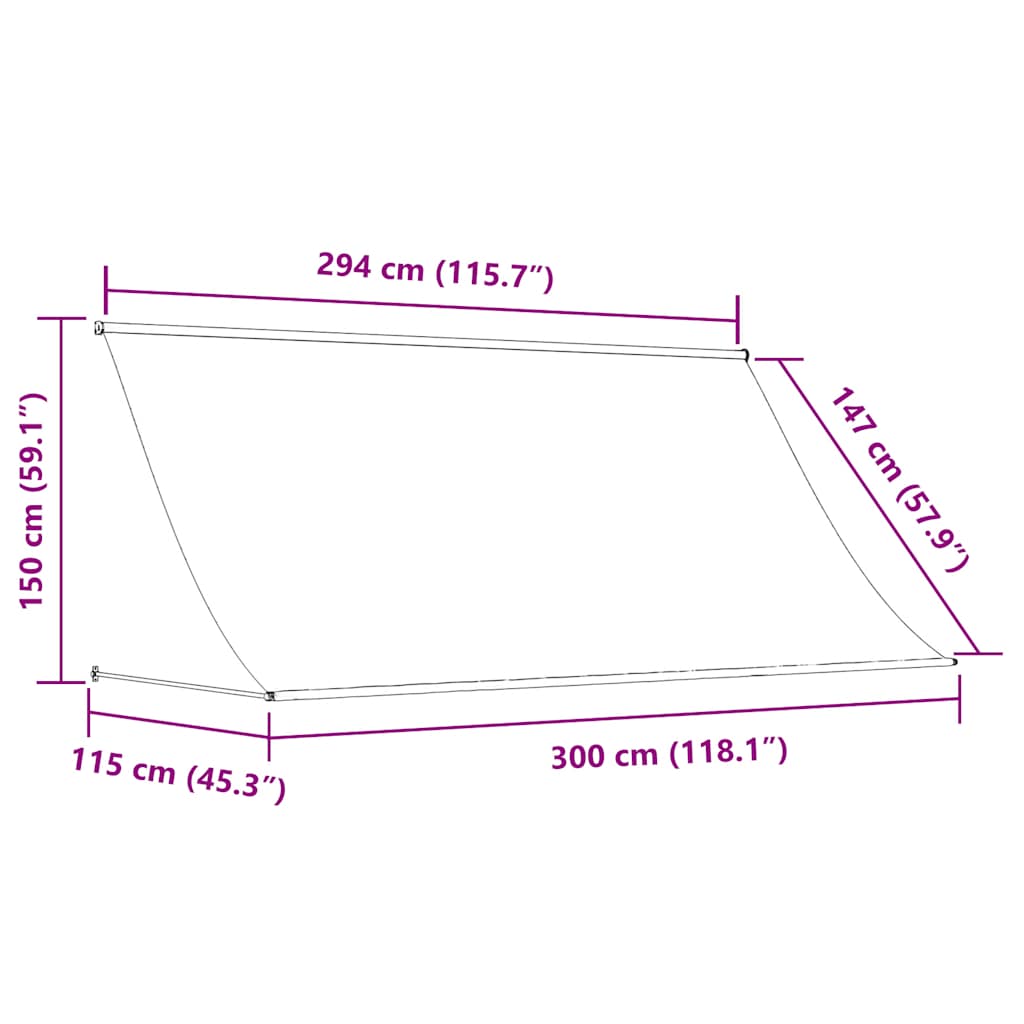 Retractable Awning 300x150 cm Anthracite