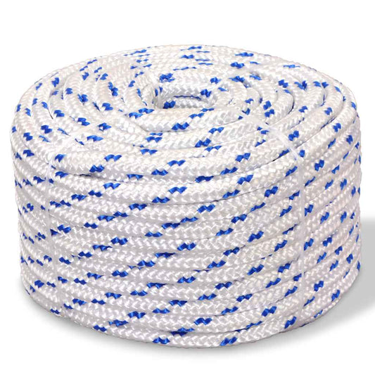 143805 vidaXL Marine Rope Polypropylene 16 mm 50 m White