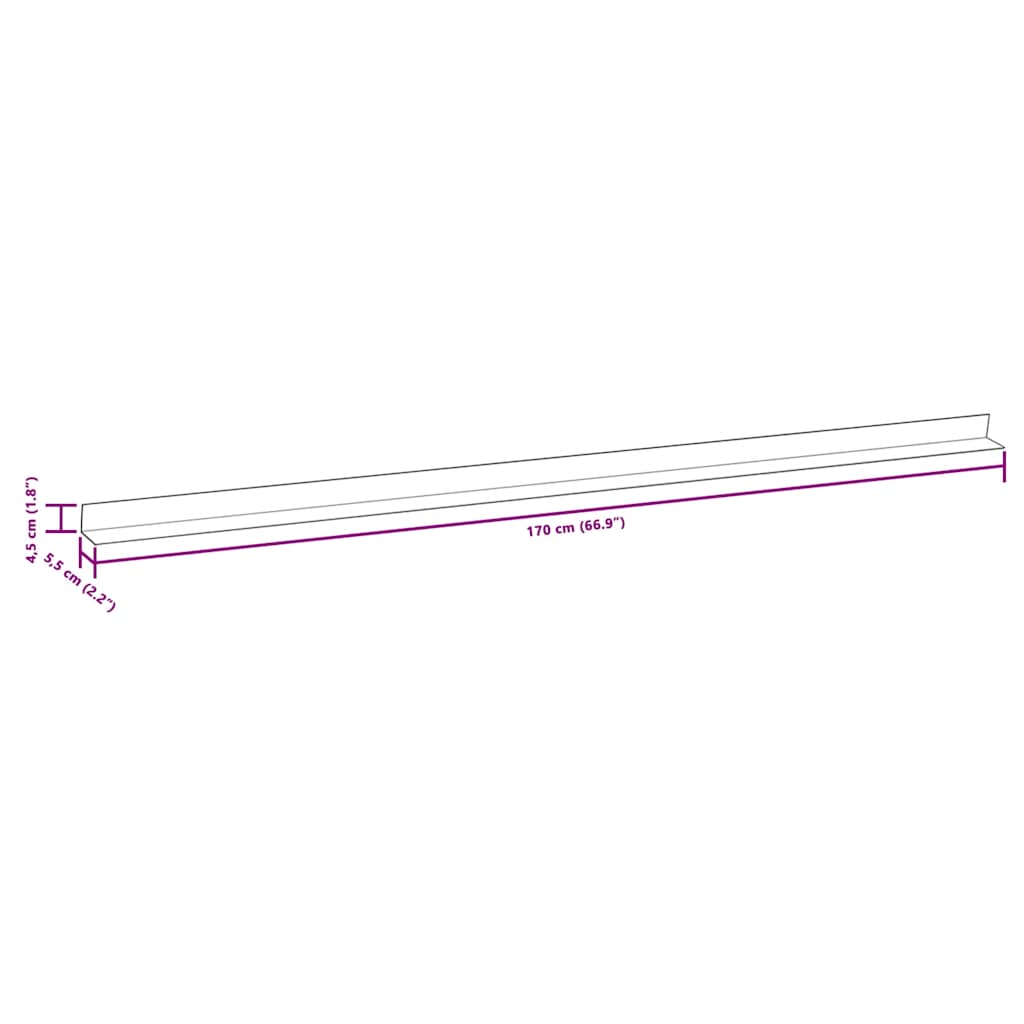 5 pcs Decking Angle Trims WPC 170 cm Grey