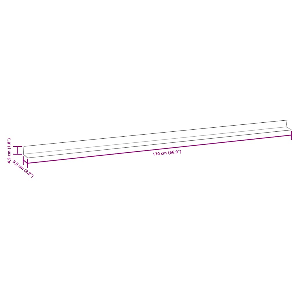 5 pcs Decking Angle Trims WPC 170 cm Dark Brown