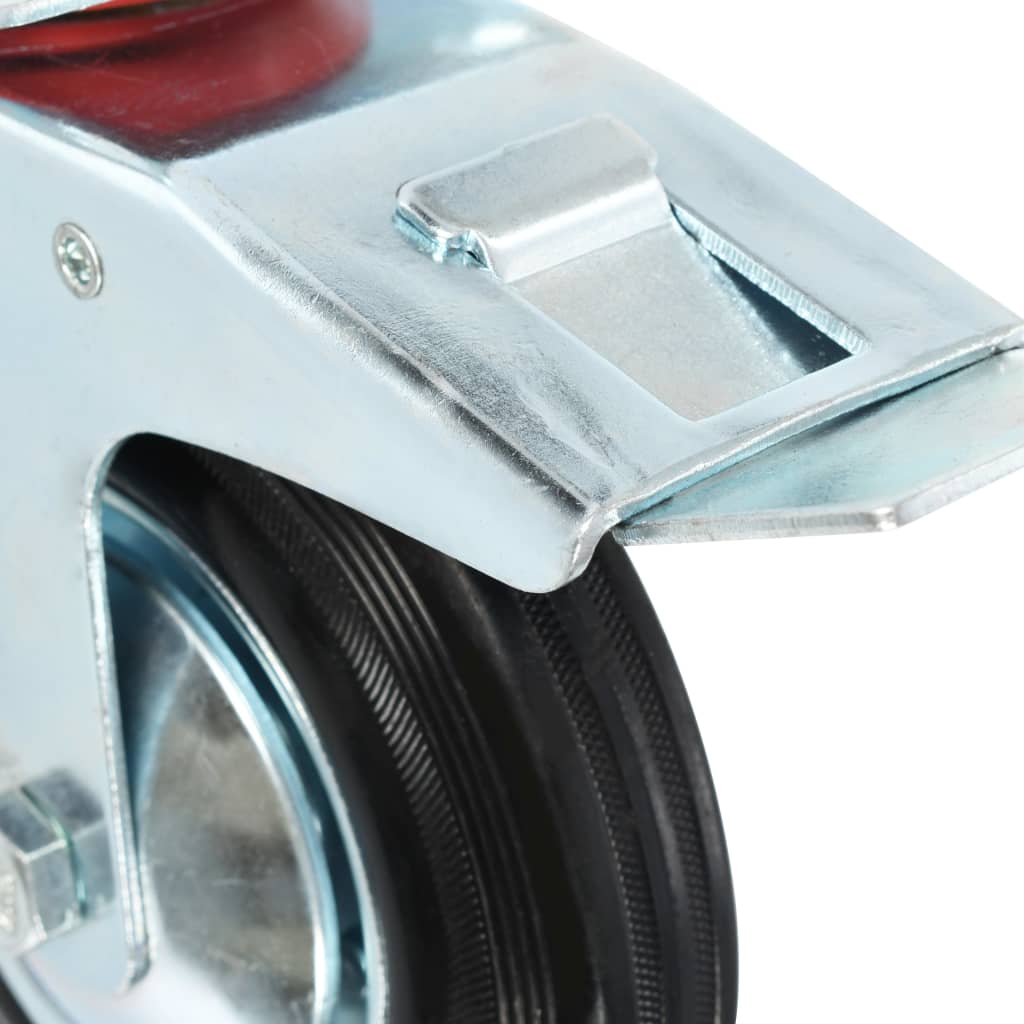 Swivel Casters with Double Brakes 4 pcs 160 mm
