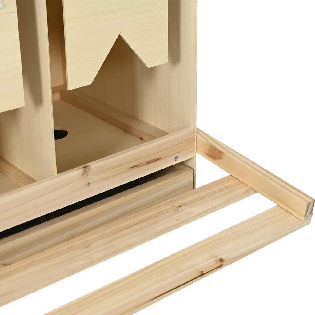 Chicken Laying Nest 3 Compartments 93x40x65 cm Solid Pine Wood
