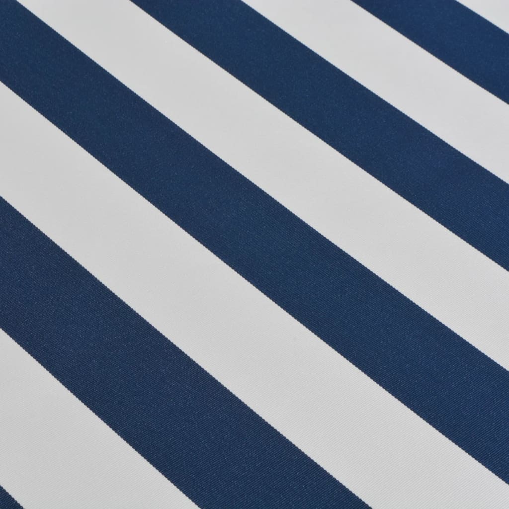 275566 vidaXL Folding Awning Manual Operated 500 cm Blue/White (143041+143048)