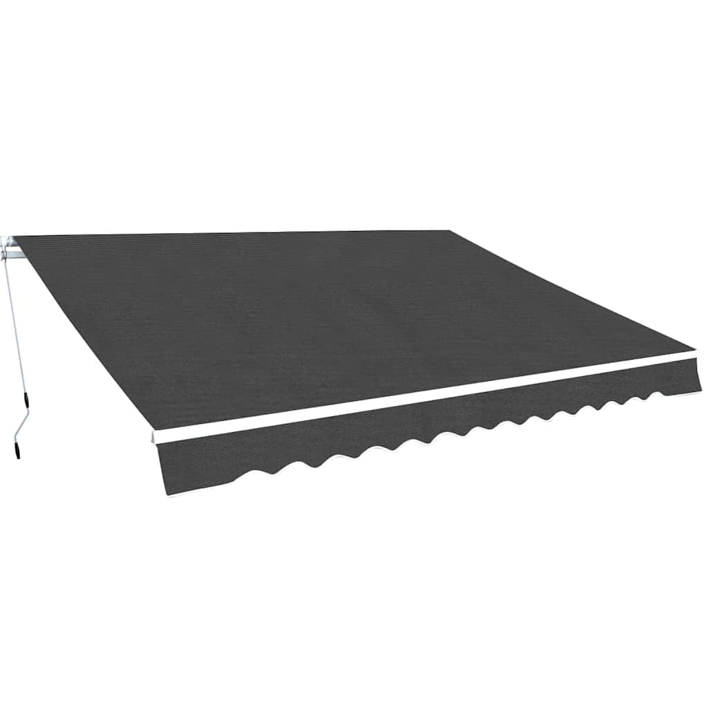 275567 vidaXL Folding Awning Manual Operated 350 cm Anthracite（143042+143045)