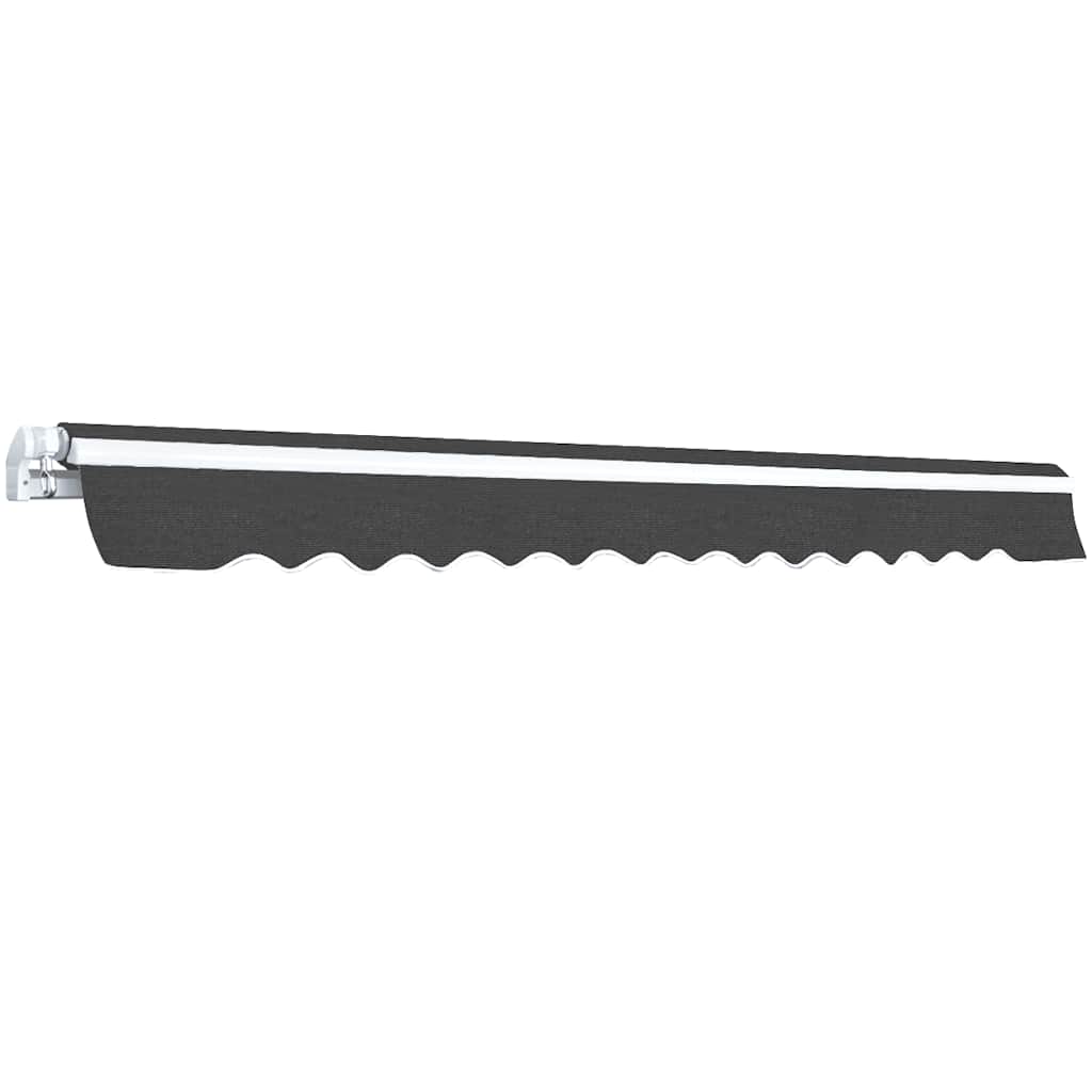 275567 vidaXL Folding Awning Manual Operated 350 cm Anthracite（143042+143045)