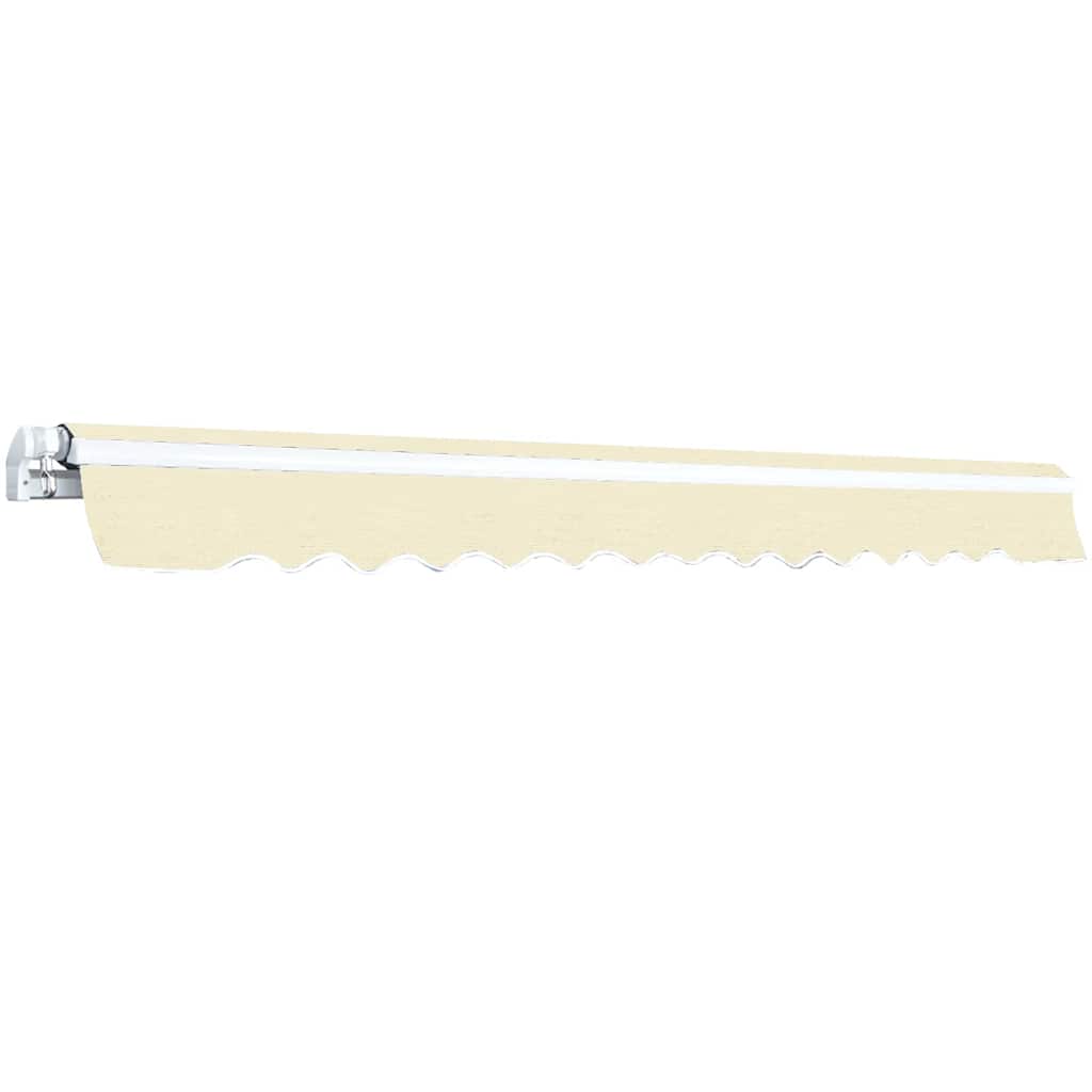 275572 vidaXL Folding Awning Manual Operated 400 cm Cream (143028+143046)