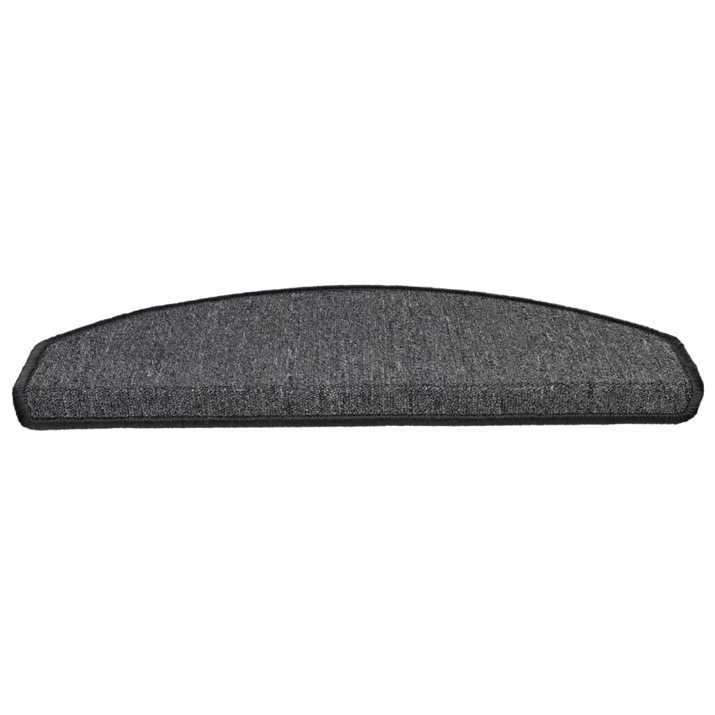 Stair mats 15 pcs 65 x 24 x 4 cm Non-Slip Anthracite