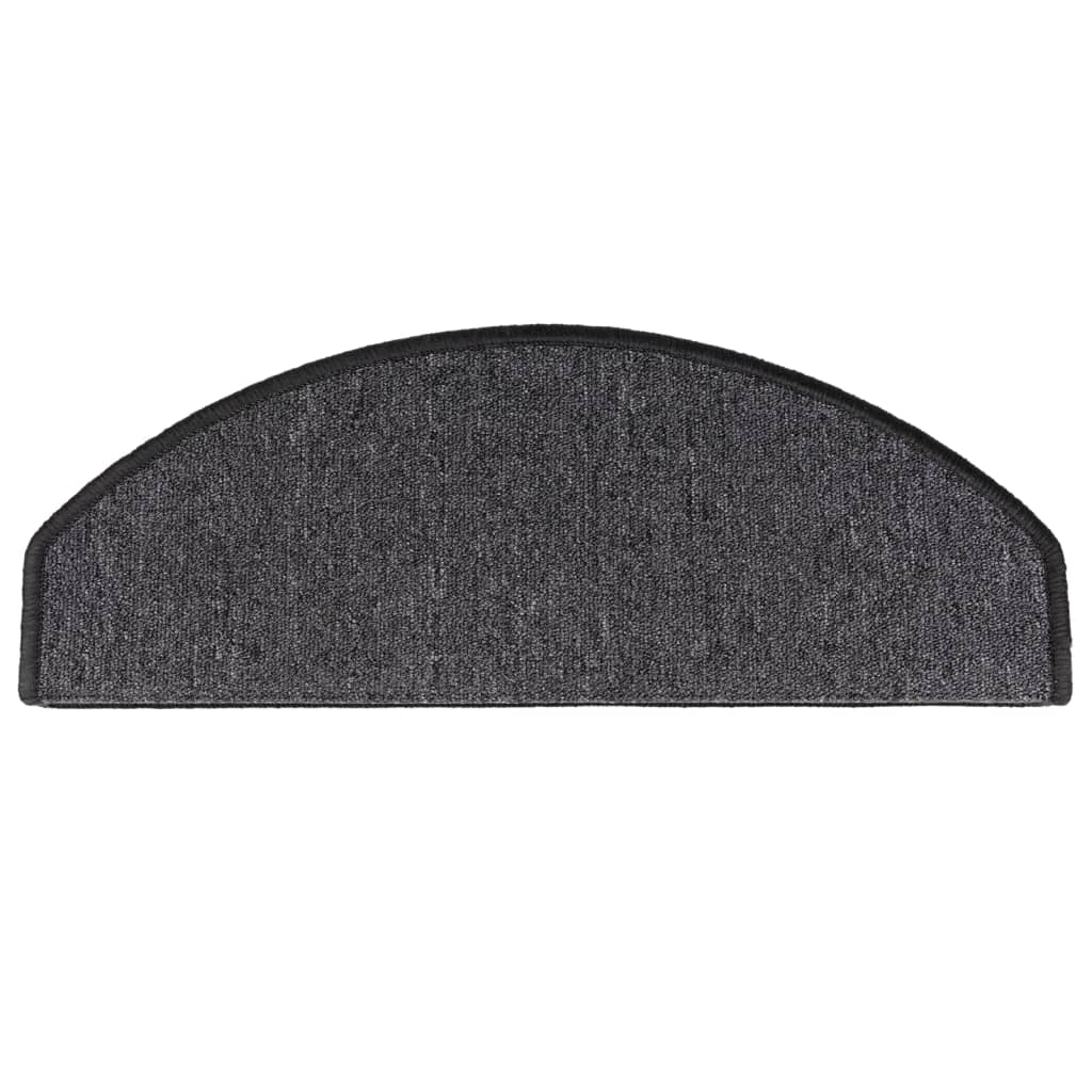 Stair mats 15 pcs 65 x 24 x 4 cm Non-Slip Anthracite