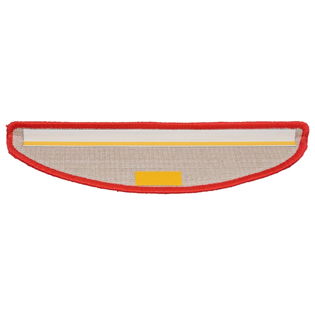 Stair Mats 15 pcs 56x17x3 cm Red Half Round