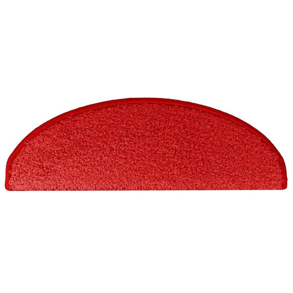 Stair Mats 15 pcs 65x21x4 cm Red Half Round Large