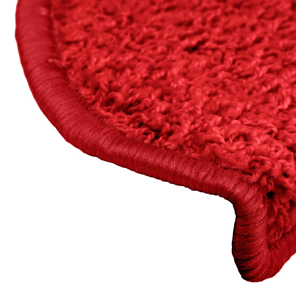 Stair Mats 15 pcs 65x21x4 cm Red Half Round Large