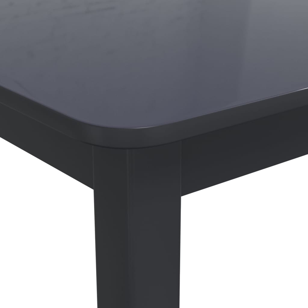 Dining Table | Black | Solid rubber wood frame | 114x71x75 cm | Durable