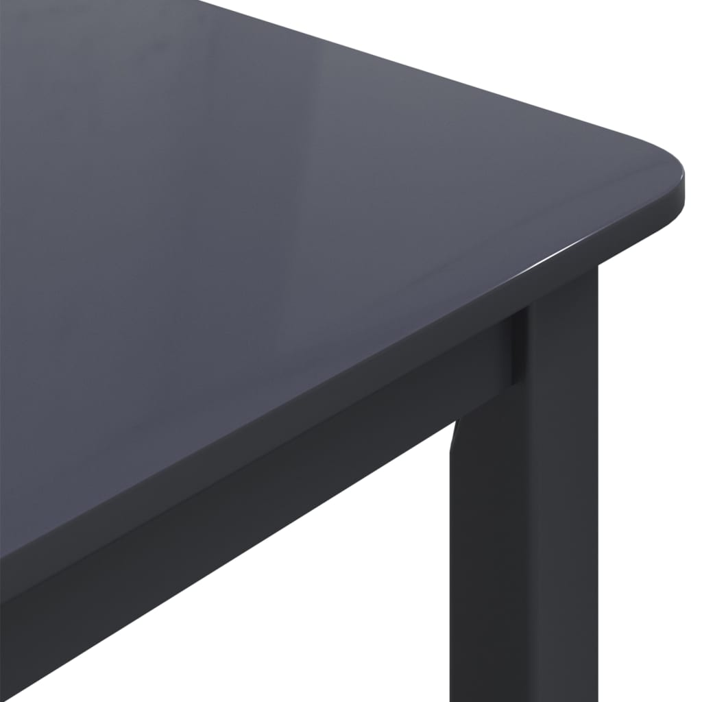 Dining Table | Black | Solid rubber wood frame | 114x71x75 cm | Durable