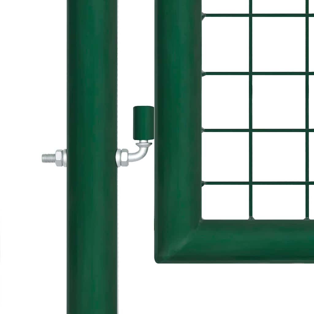 Garden Gate Steel 350x75 cm Green