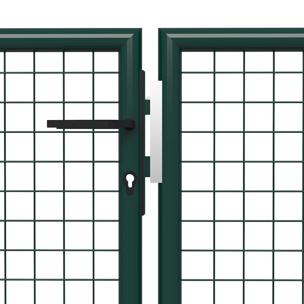 Garden Gate Steel 400x200 cm Green