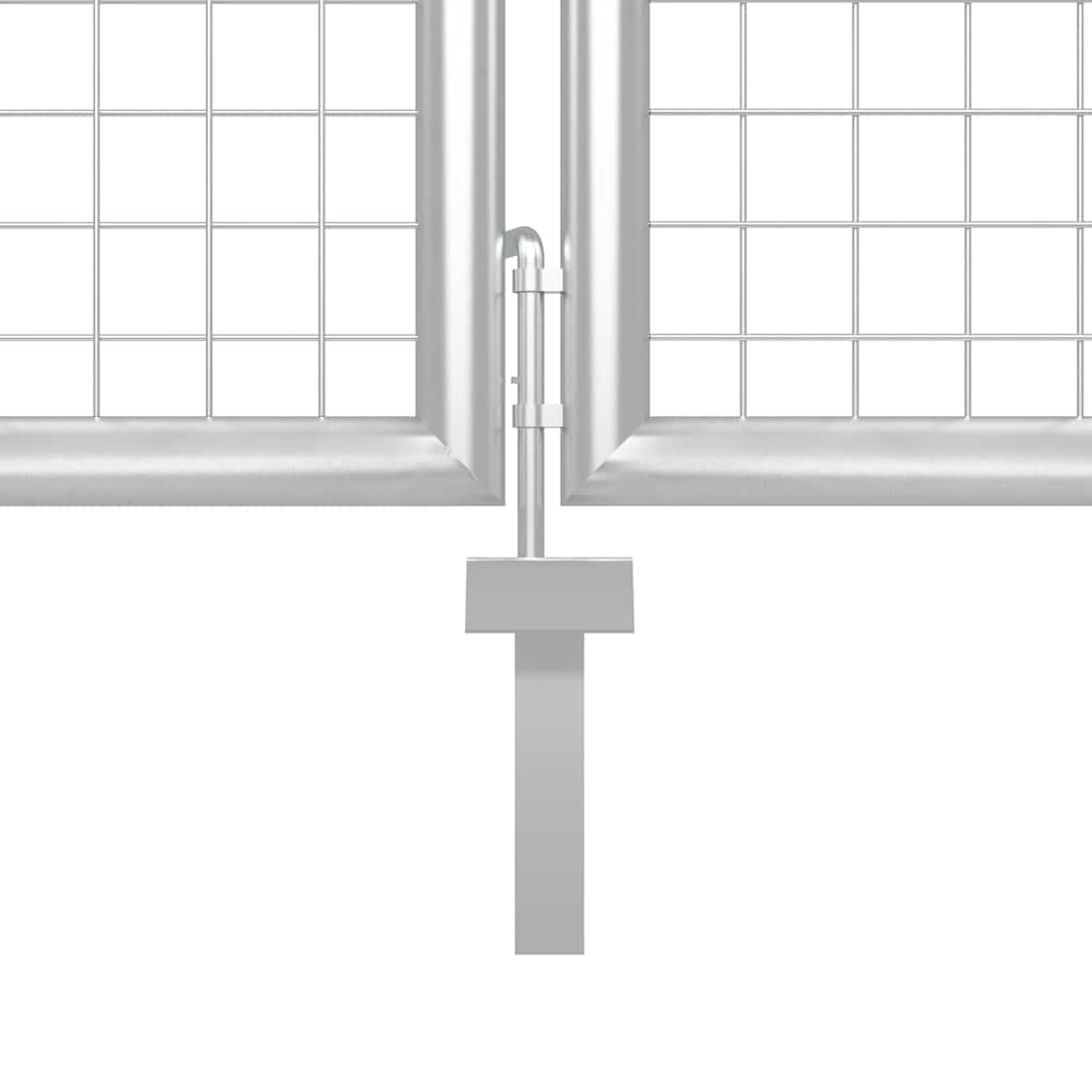 Garden Gate Steel 500x150 cm Silver