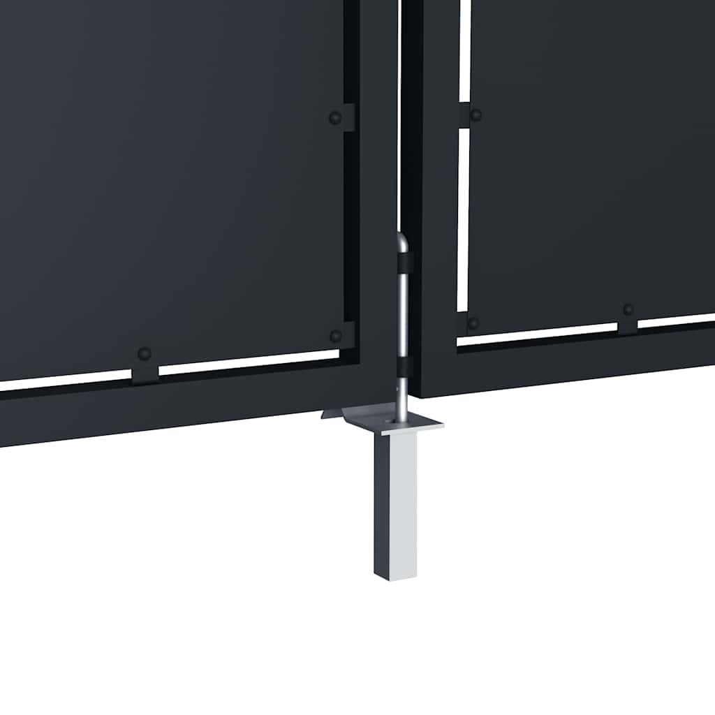 Garden Gate Steel 350x125 cm Anthracite