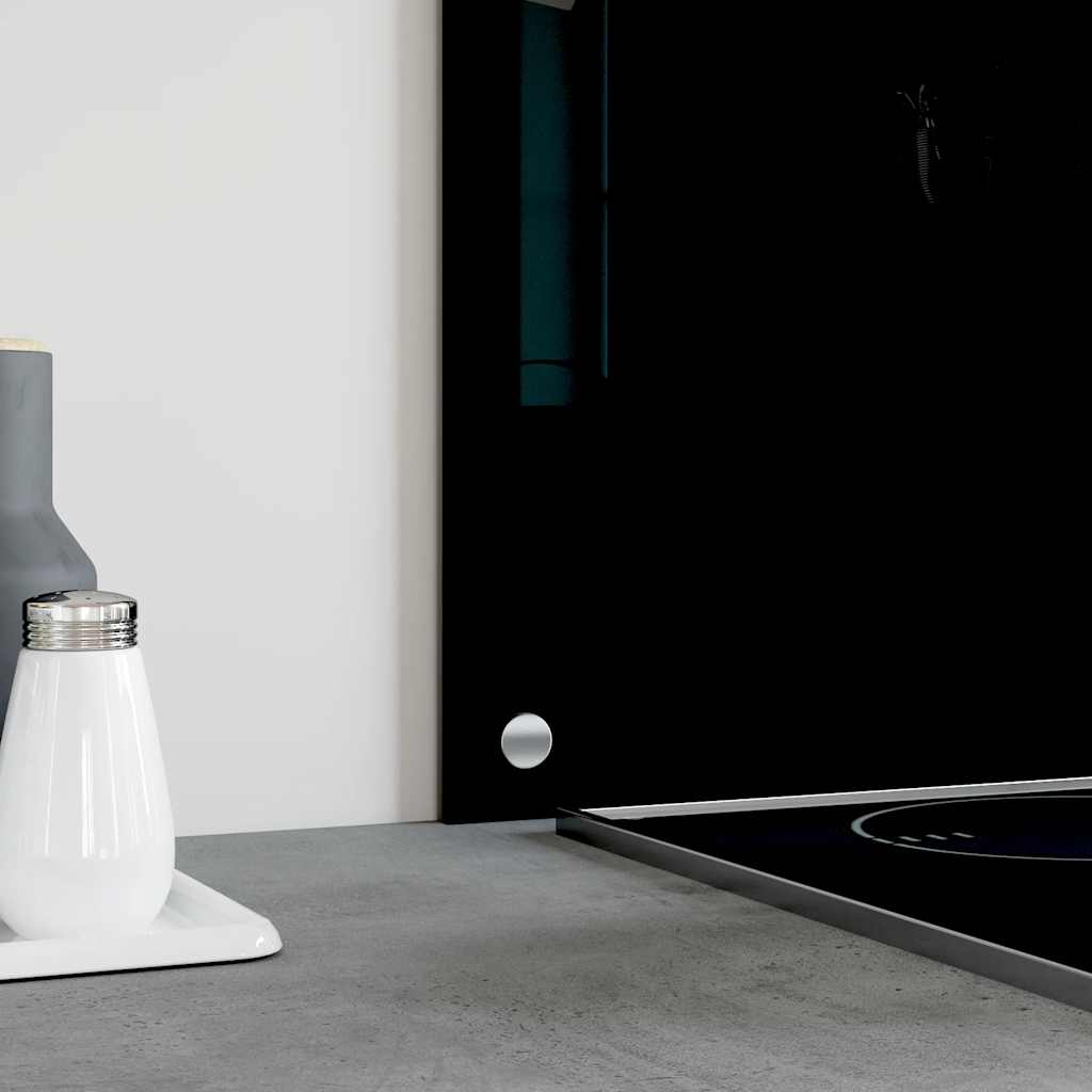 Kitchen Backsplash Black 70 x 60 cm Tempered Glass